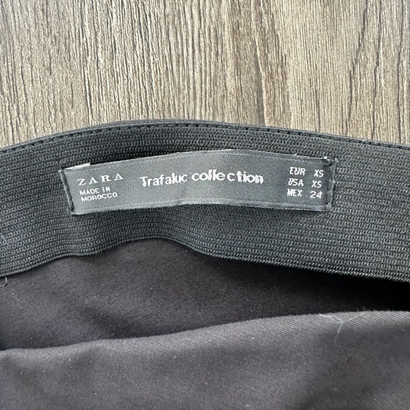 Zara Asymmetrical Ruffle Black Mini Skirt XS - Picture 3 of 6